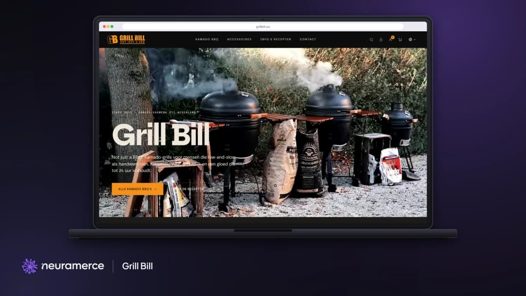 Op de homepage