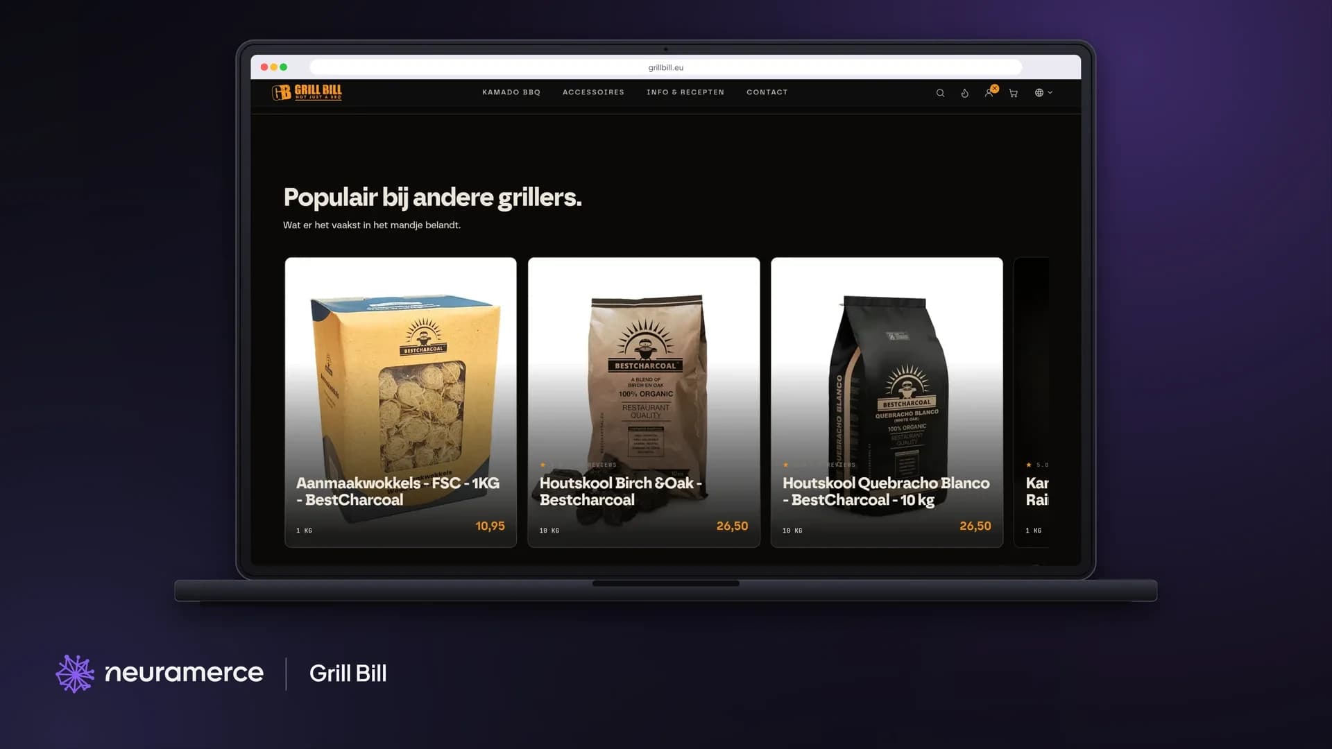 De rij Populair bij andere grillers op de homepage van Grill Bill