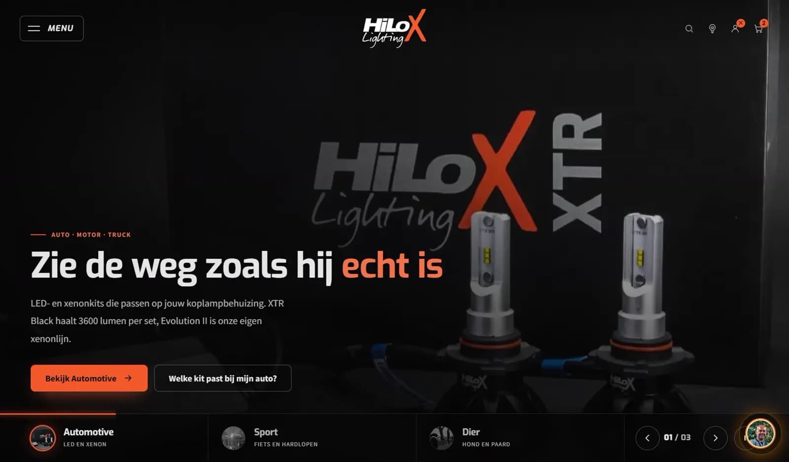 De homepage van hilox.eu, sinds 15 oktober 2026 op Neuramerce